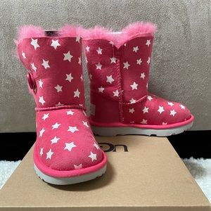 UGG Bailey Button ll Starlight Boots girls size 10